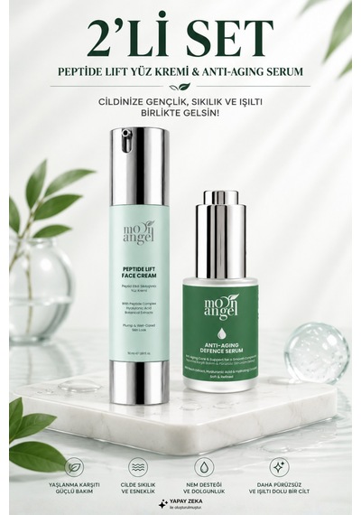 Peptide Yüz Kremi Anti-aging Serum 2 Li Set
