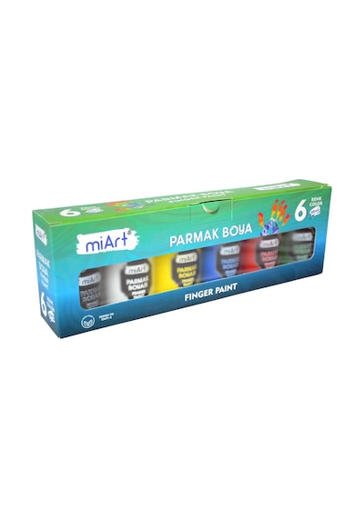 Parmak Boya Seti 6 Renk 90 Ml Çok Renkli
