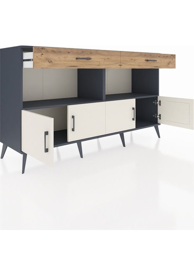 Hyperion Konsol 2 Raflı 2 Çekmeceli 4 Kapaklı 176x44x99 Antrasit- Antrasit-aytaşı/çam Hyperion Konsol 2 Raflı 2 Çekmeceli 4 Kapaklı 176x44x99 Antrasit- Antrasit-aytaşı/çam