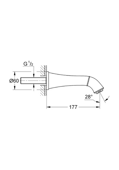 Grohe Banyo Çıkış Ucu Gagası Grandera Krom/Altın - 13341Ig0 Diğer