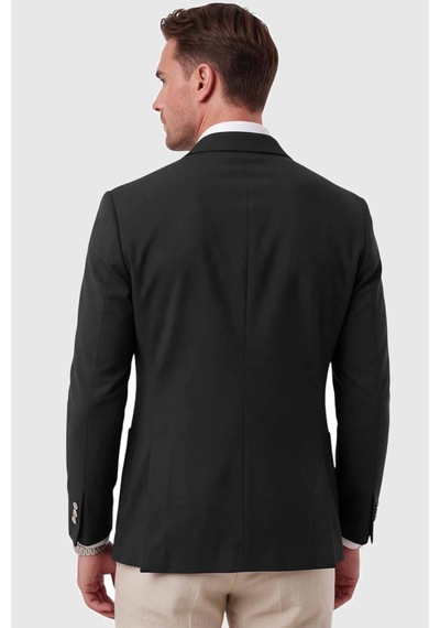 Rizzup Erkek Slim Fit Likralı Siyah Blazer Ceket Metal Düğmeli Torba Cepli Spor Ceket 2600828 Rizzup Erkek Slim Fit Likralı Siyah Blazer Ceket Metal Düğmeli Torba Cepli Spor Ceket 2600828