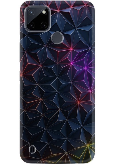 Realme C21Y Kılıf Silikon Desen Özel Seri Renkli Prizmalar 1783