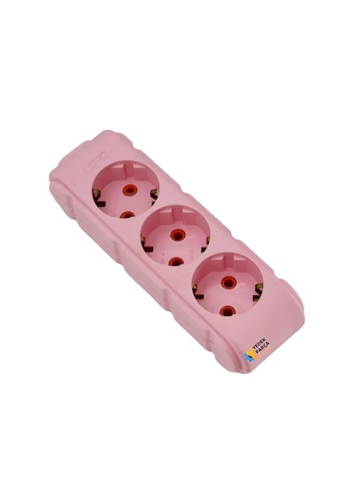 Ufo 3lü Grup Priz Kablosuz Priz Pembe