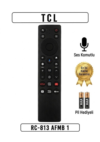 Tcl Sesli Kumanda Rc-813 Afmb1 Pil