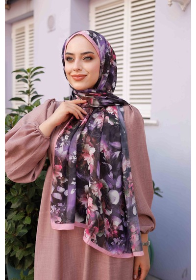 Mimiyum Ross Kraşli Şal Sarmaşık Güller Şeker Pembe