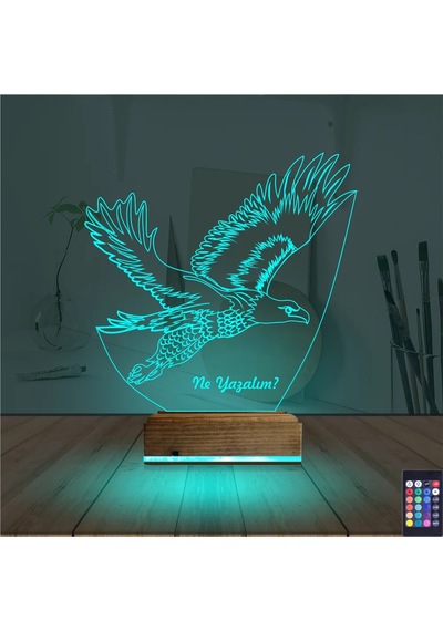 Luvivia Kartal Taraftar Kişiye Özel 3d Lamba - Masa Gece Lambası V2 Şeffaf