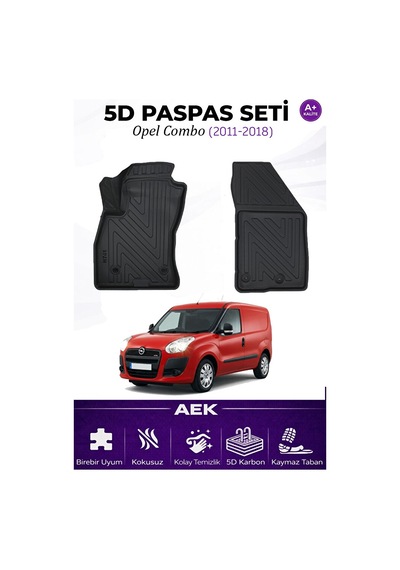Opel Combo 2011-2018 Panelvan Araca Özel Havuzlu "karbon" Paspas