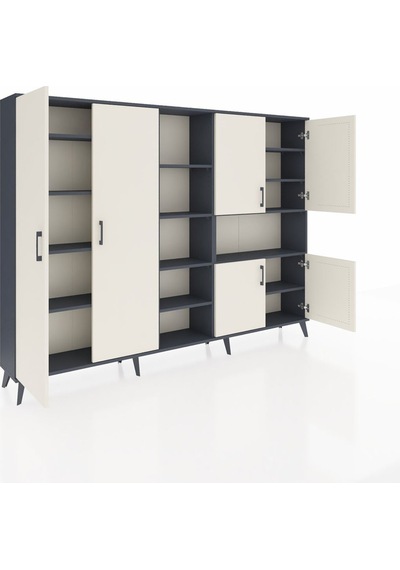 Arges Dolap 13 Raflı 6 Kapaklı 220x30x163 Antrasit-aytaşı/antrasit Aytası/antrasıt - Antrasıt Arges Dolap 13 Raflı 6 Kapaklı 220x30x163 Antrasit-aytaşı/antrasit Aytası/antrasıt - Antrasıt