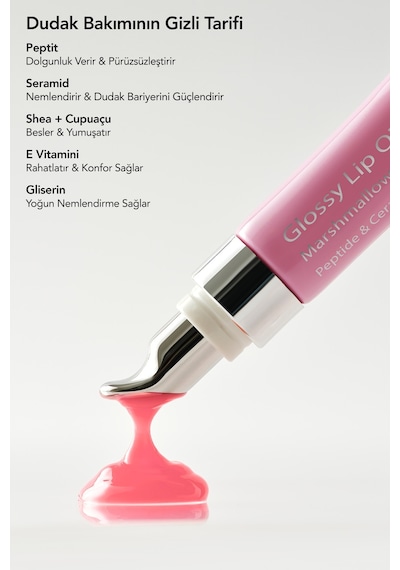 Aurelia Geneve Glossy Lip Oil Nemlendirici Etkili Renkli Lip Balm Marshmallow 12 ML