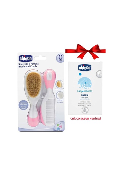 Chicco Fırça ve Tarak Seti Pembe + Sabun