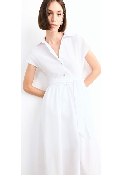 Defacto Terry Cotton Kısa Kollu Kemerli Midi Elbise G0392ax25smwt34 Beyaz Defacto Terry Cotton Kısa Kollu Kemerli Midi Elbise G0392ax25smwt34 Beyaz