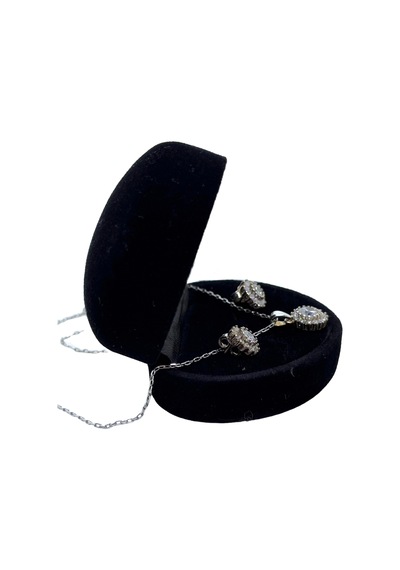 Oya Silver Işıltılı Daisy Gümüş Set&takım