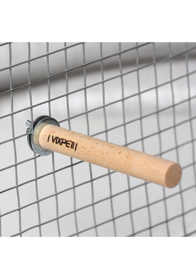 Vixpet Venty 10 cm - Ø 18 mm Doğal Ahşap Papağan Kafes Tüneği - Jako, Sultan, Konur, Monk, Lori, Kayık