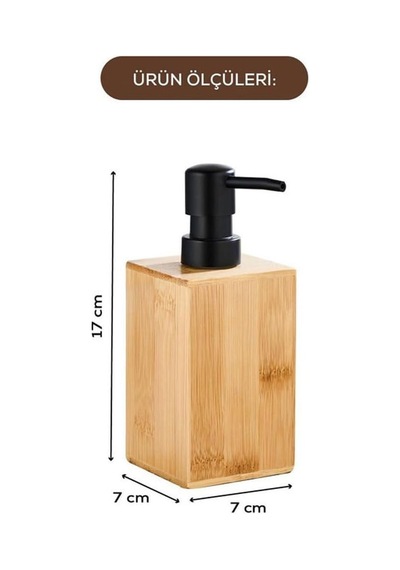 Bambu Sıvı Sabunluk Ahşap El Sabunu, Losyon Ve Şampuan Dispenseri Modern Banyo, Mutfak Ve L Diğer