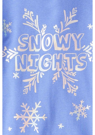 Kız Çocuk Mavi Pijama Set Mavi
