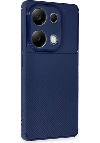 Xiaomi Redmi Note 13 Pro 4g Kılıf Focus Carbon Silikon Kapak Lacivert