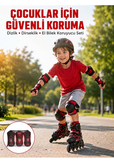 Koruyucu Seti Dizlik Dirseklik Bileklik Nefes Alabilir Koruma Ekipmanı