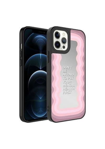 Apple Uyumlu iPhone 12 Pro Max Kılıf Aynalı Desenli Kamera Korumalı Parlak Zore Mirror Kapak Ayna