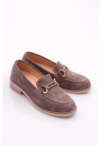 Dgn 246 Kadin Loafer Ayakkabi 246-1567-R1920 Vizon Süet
