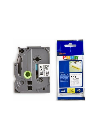 Puun Brother P-Touch TZE-S231 12MM x 8m Güçlü Yapışkanlı Beyaz Üz