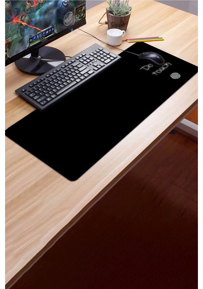 Sonictouch Dokunma Elleme Don't Touch Gamer Oyuncu Dikişsiz Sıvı Geçirmez Klavye Mouse Pad 32x70cm Mousepad