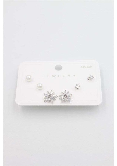 Çoklu Set Küpe - Gümüş Renk: Gümüş Diğer 71855313