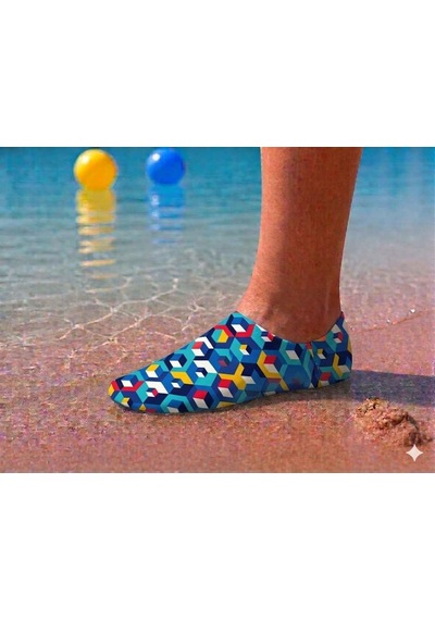 Gripptoes Kaymaz Damla Tabanlı Deniz&havuz Çorabı K2 Çok Renkli