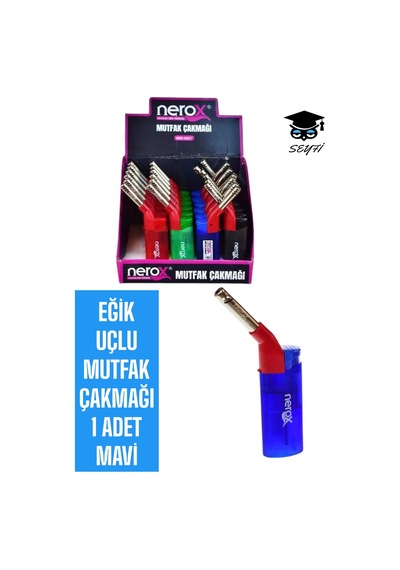 Eğik Uçlu Mutfak Çakmağı 1 Adet Mavi