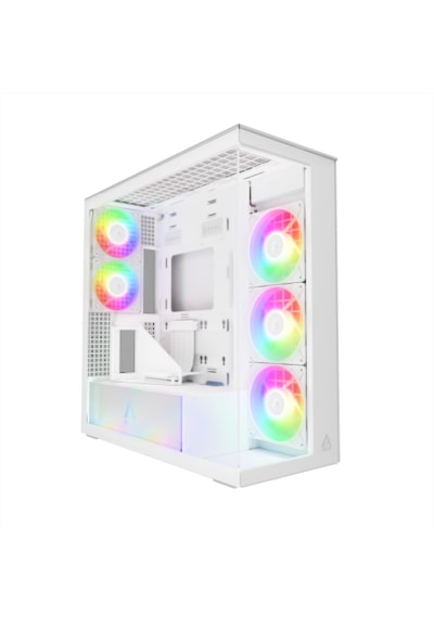 Arctıc Xtender Vert.gpu White Tinted Glass Acpcc00017a E-atx Rgb Mirror Tempered Glass 5 Fan Beyaz Gaming Kasa