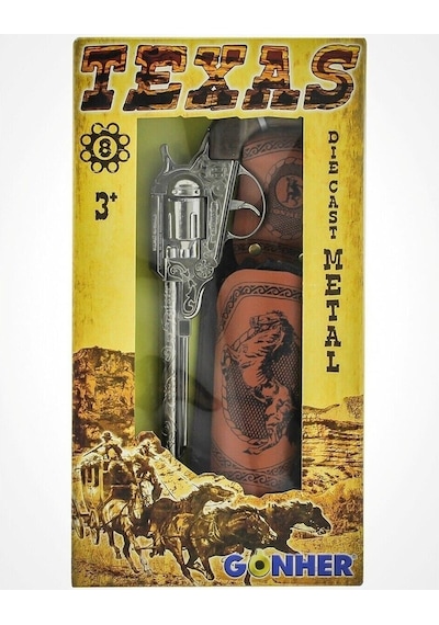 Gonher Revolver 8'li Kovboy Koleksiyon Tabanca Seti Kapsül Patlatan Silah Ispanya Ağır Metal Ürünü
