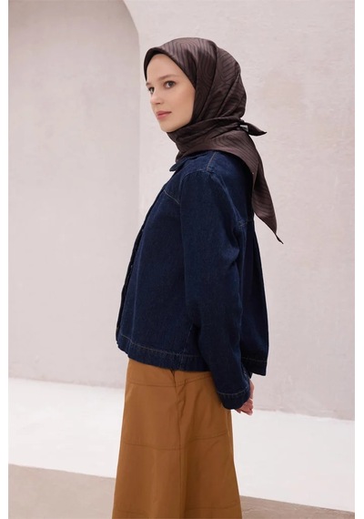 Belli İpek Twill Eşarp 4209d01 Acı Kahve