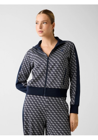 Guess Maya 4g Tam Fermuarlı Kadın Lacivert Sweatshirt V6rq08k2042-fjbb Lacivert