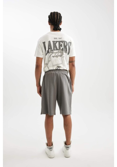 DeFactoFit NBA Los Angeles Lakers Kısa Paça Şort D2752AX24AUGR211