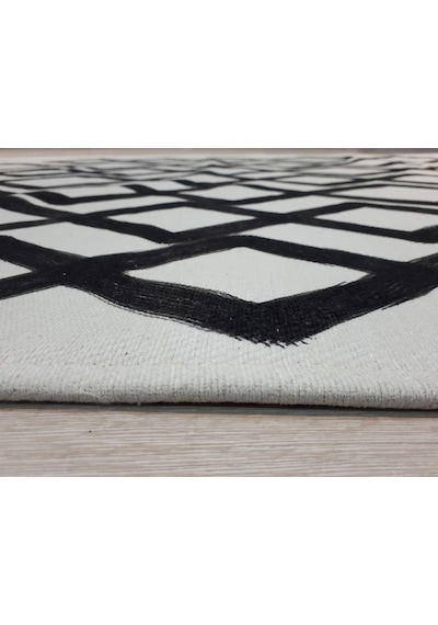 Doğuş Oslo 8222 Beyaz Siyah Kilim 120X180 Cm