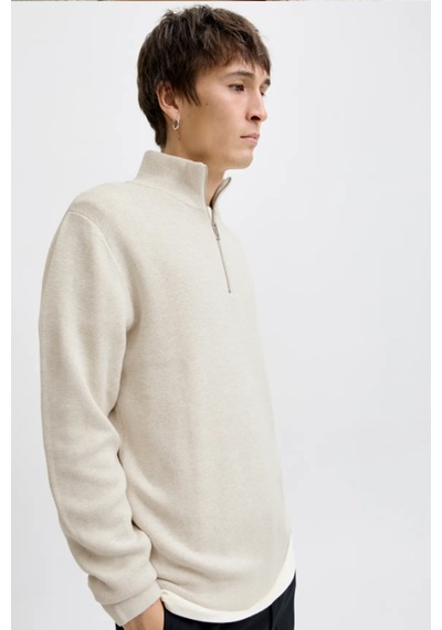 Jack & Jones Jprblamılano Stıtch Erkek Kırık Beyaz Sweatshırt Kırık Beyaz