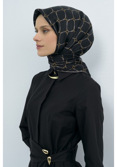 Armine Saf İpek Sura Eşarp-2026 İlkbahar-yaz- 953800d Siyah