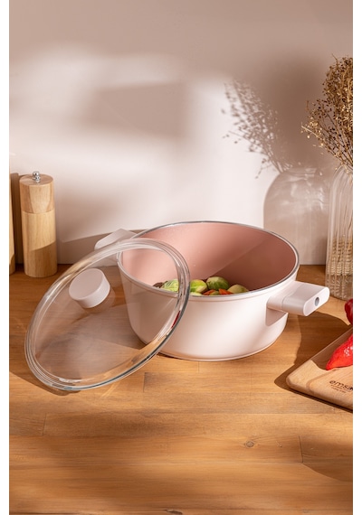 Emsan Swiss Crystal Derin Tencere Pembe 24 CM