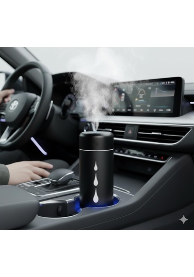 Space Buharlı Hava Temizleyici Siyah Araç İçi-ev-ofis