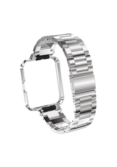 Xiaomi Redmi Watch 2 Lite Uyumlu Krd-60 Metal Mkst Kordon-gümüş-siyah