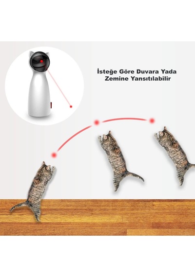 Dailytech Otomatik Led İnteraktif Kedi Lazer Oyuncağı
