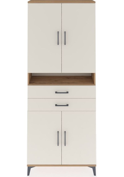 Arges Dolap 5 Raflı 2 Çekmeceli 4 Kapaklı 88x30x221 Çam-aytaşı Çam