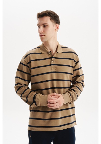 AR-MA Arma Erkek Regular Fit Çizgili %100 Pamuk Ringel Ottoman Kumaş Polo Yaka Ribanalı Sweatshirt K30554952502 Gri AR-MA Arma Erkek Regular Fit Çizgili %100 Pamuk Ringel Ottoman Kumaş Polo Yaka Ribanalı Sweatshirt K30554952502 Gri