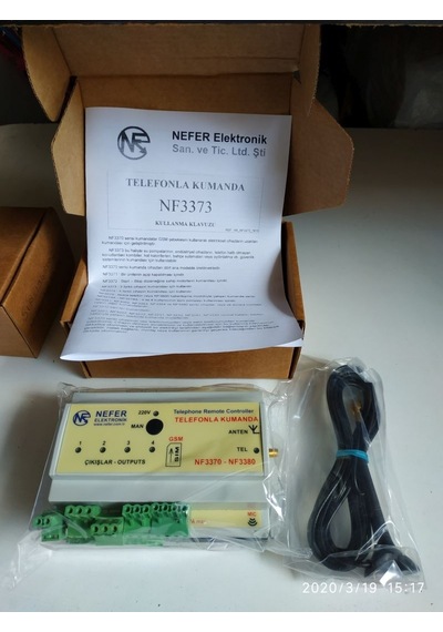 Nefer Nf3373 - 3 Röle - Gsm - Uzaktan Pompa Vana Kapı Kontrol