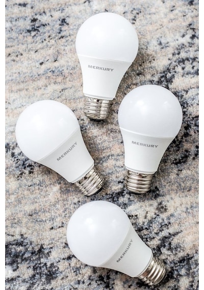 4 Adet Elektrik Kesilince De Çalışan 9 Watt Led Ampul, Kendini Şarj Eden E27 Duy Kaliteli Led Ampul