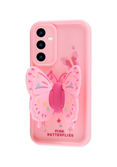 Galaxy Uyumlu A05s Kılıf Kamera Korumalı Figür Tasarımlı Zore Kapya Kapak-pembe Açık Pembe Açık