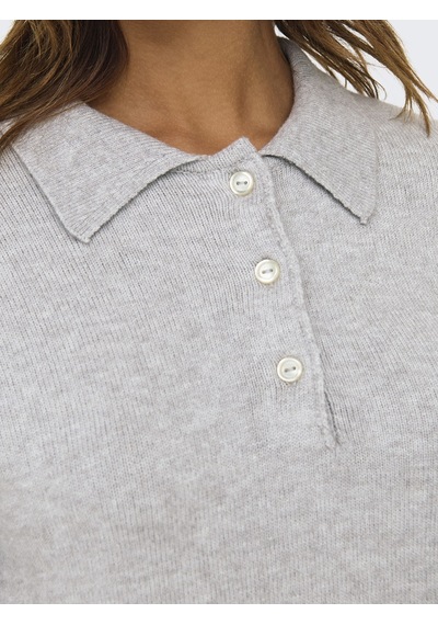 Only Bayan Polo Yaka Sweatshirt 15356689 Gri