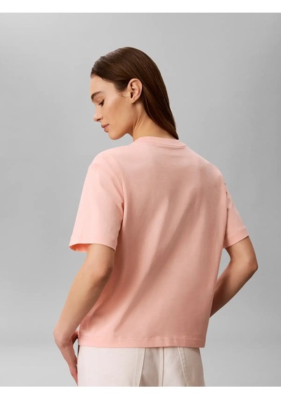 Calvin Klein Ss Boxy Left Chest M, 4tj Pembe Kadın T-shirt