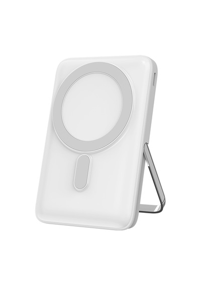 Wiwu Wi-p011 Gentleman Serisi Led Işık Göstergeli Standlı Kablosuz Powerbank 10.000mah 15w Beyaz BEYAZ