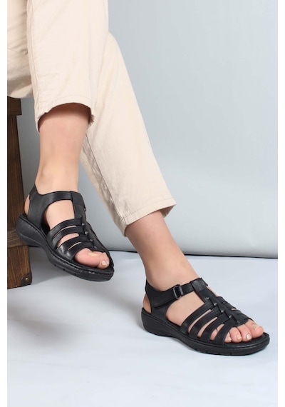 Fast Step Hakiki Deri Kadın Klasik Sandalet 952za21888-1 001