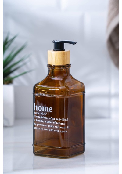 Acar Louvre Cam Sıvı Sabunluk - 500 Ml Kahverengi